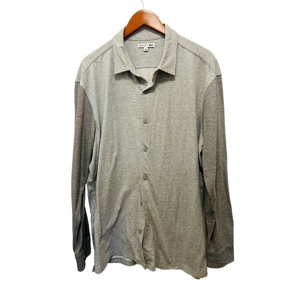 JW Anderson Shirt Gray Color-Block Casual Button Up Cotton Blend Size XL - Picture 2 of 7